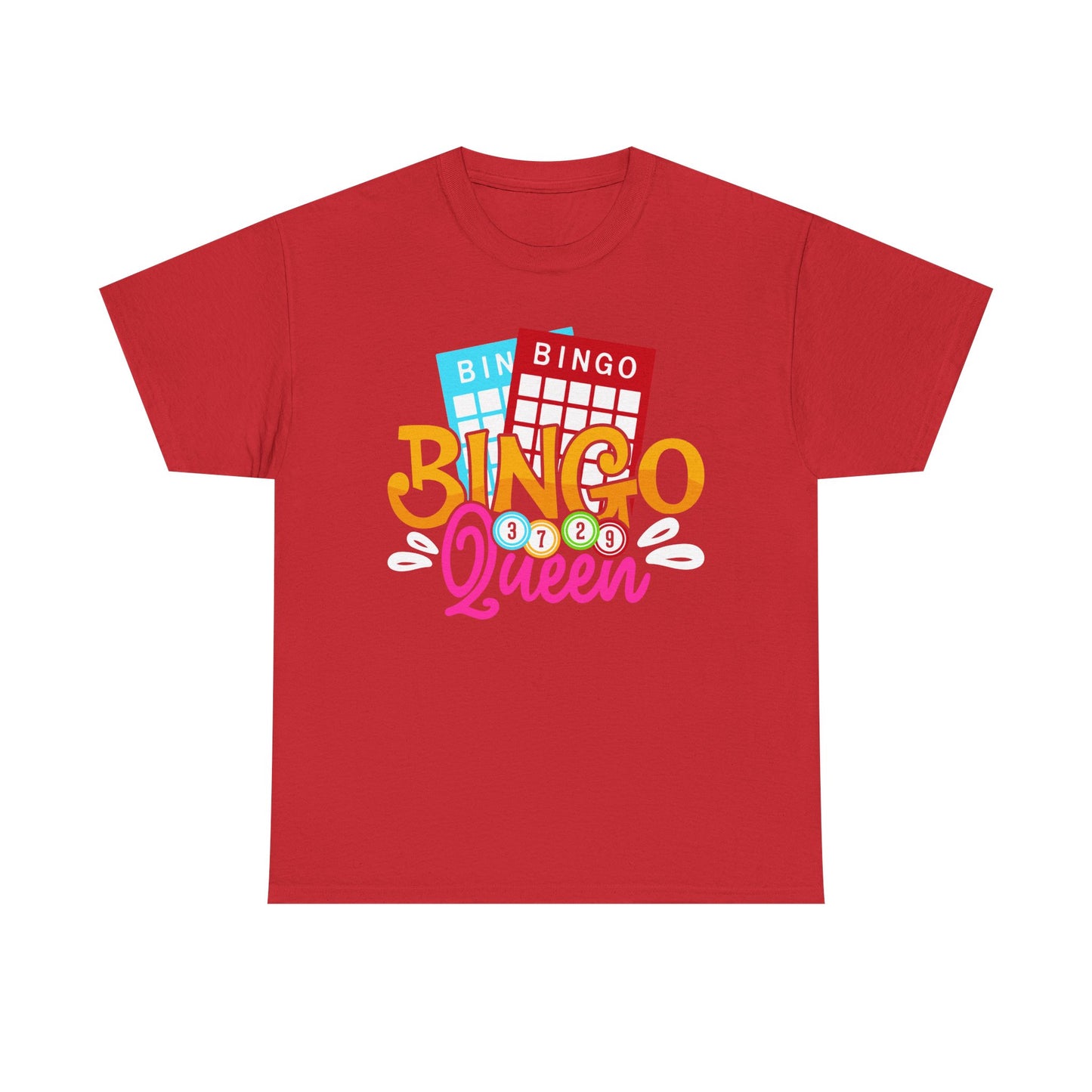 Bingo Queen T-Shirt – Colorful Bingo Cards Graphic Tee for Players & Seniors