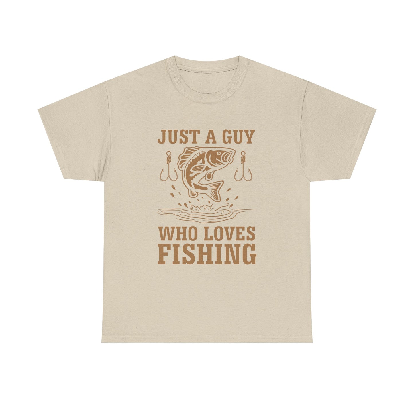 Fishing T-Shirt — "Just a Guy Who Loves Fishing" Graphic Tee