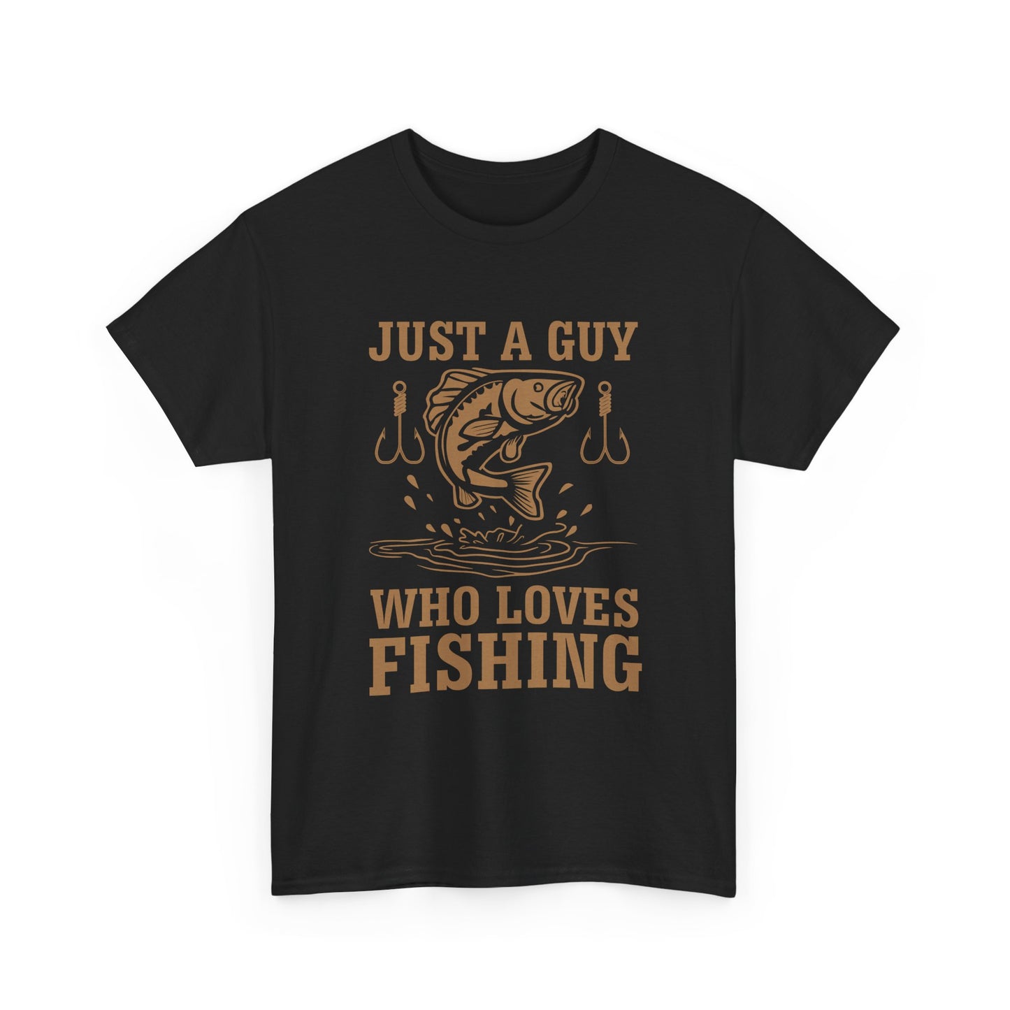 Fishing T-Shirt — "Just a Guy Who Loves Fishing" Graphic Tee