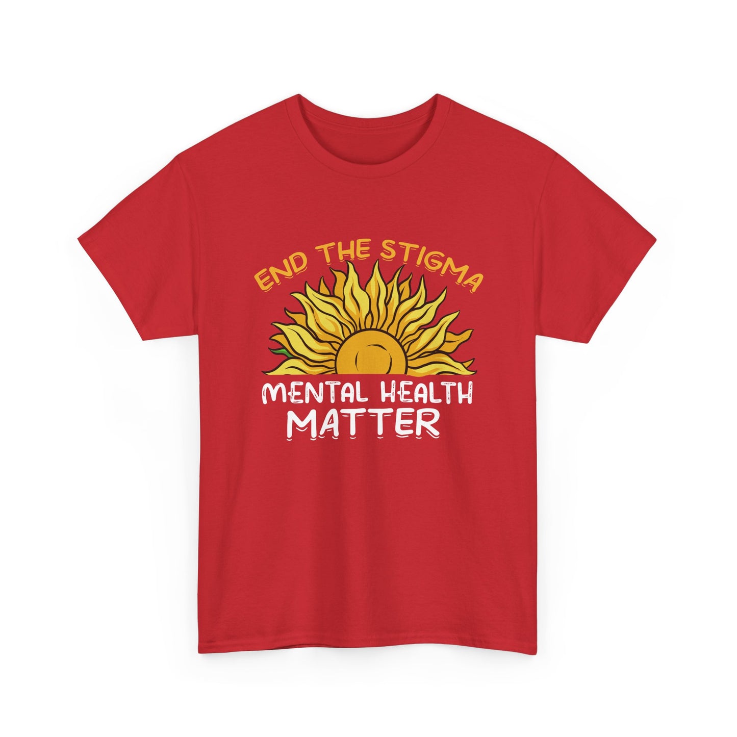 Mental Health Matter T-Shirt — "End the Stigma" Sun Graphic Tee