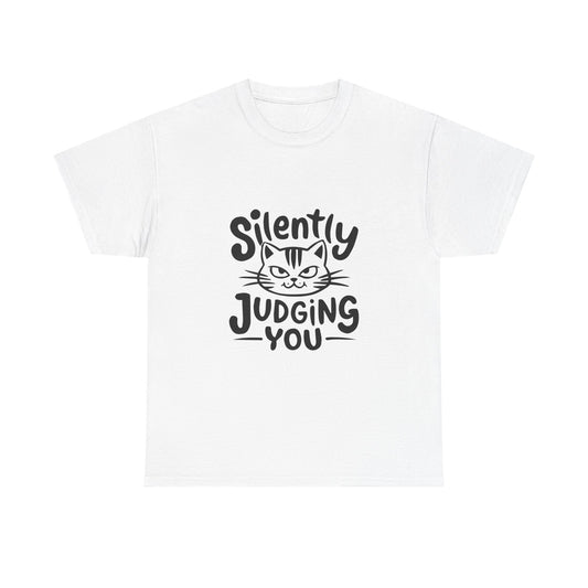 Cat T-Shirt – “Silently Judging You” Funny Graphic Tee