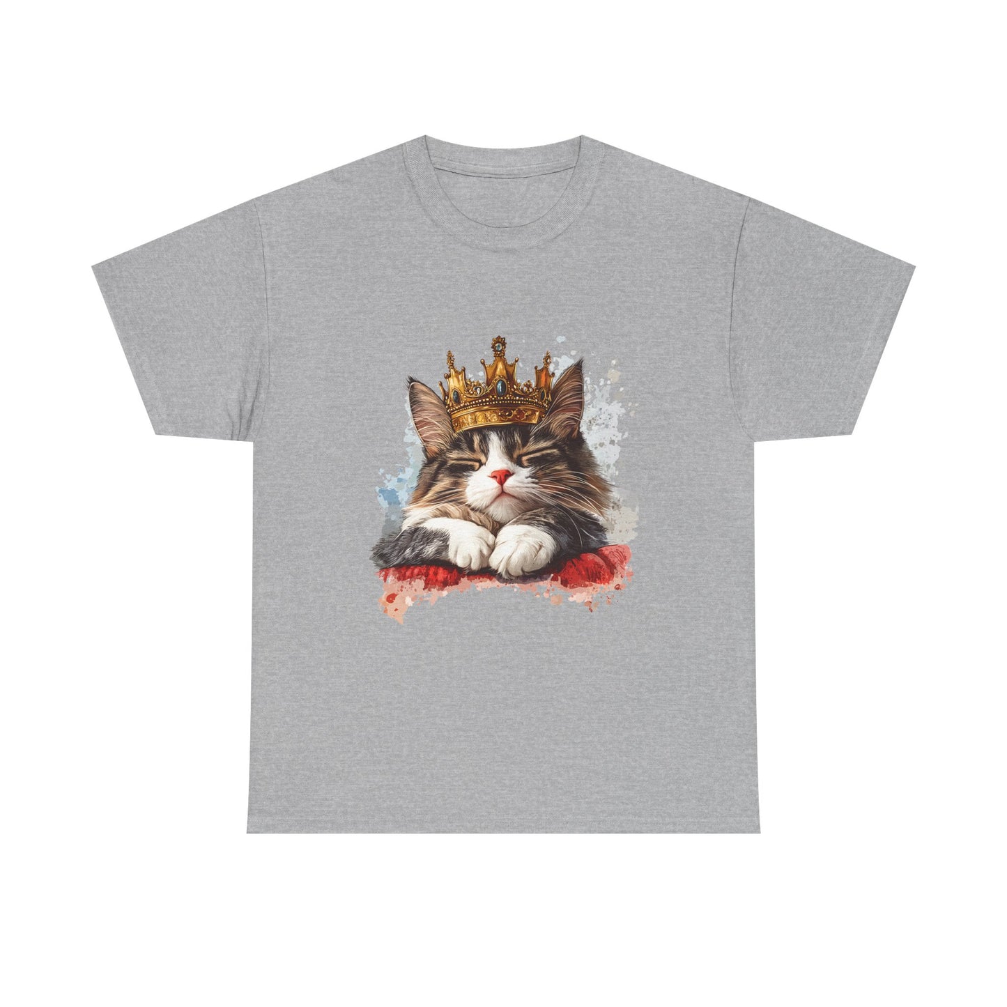 Cat King T-Shirt — Regal Crowned Cat Graphic Tee
