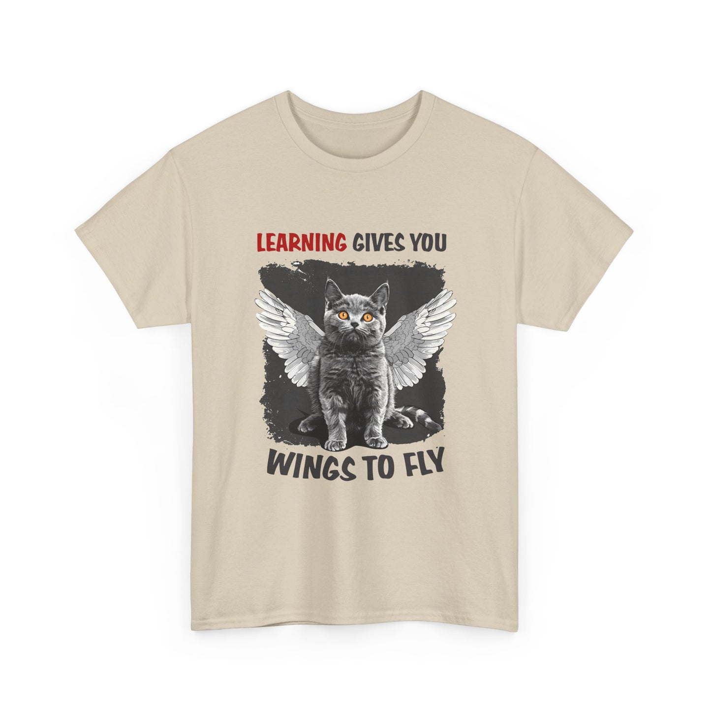 Learning Gives You Wings To Fly Cat T-Shirt
