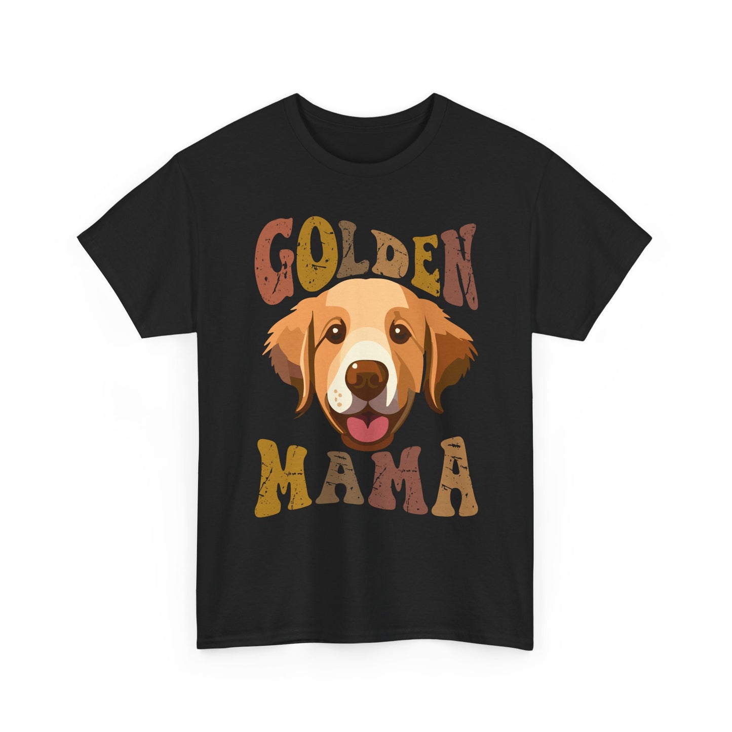Golden Mama T‑Shirt — Cute Golden Retriever Mom Tee