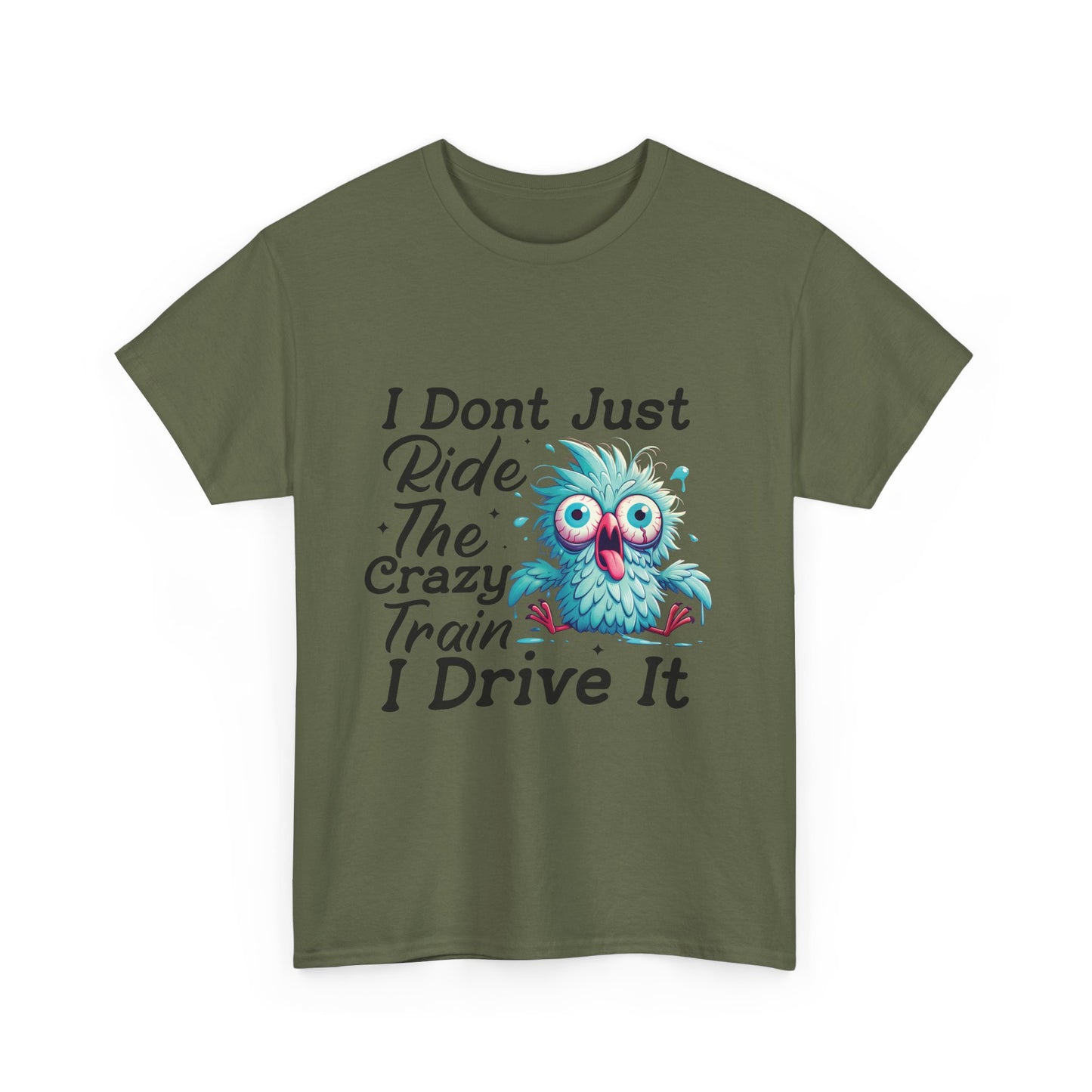 I Don't Just Ride The Crazy Train I Drive It T-Shirt — Funny Owl Graphic Tee