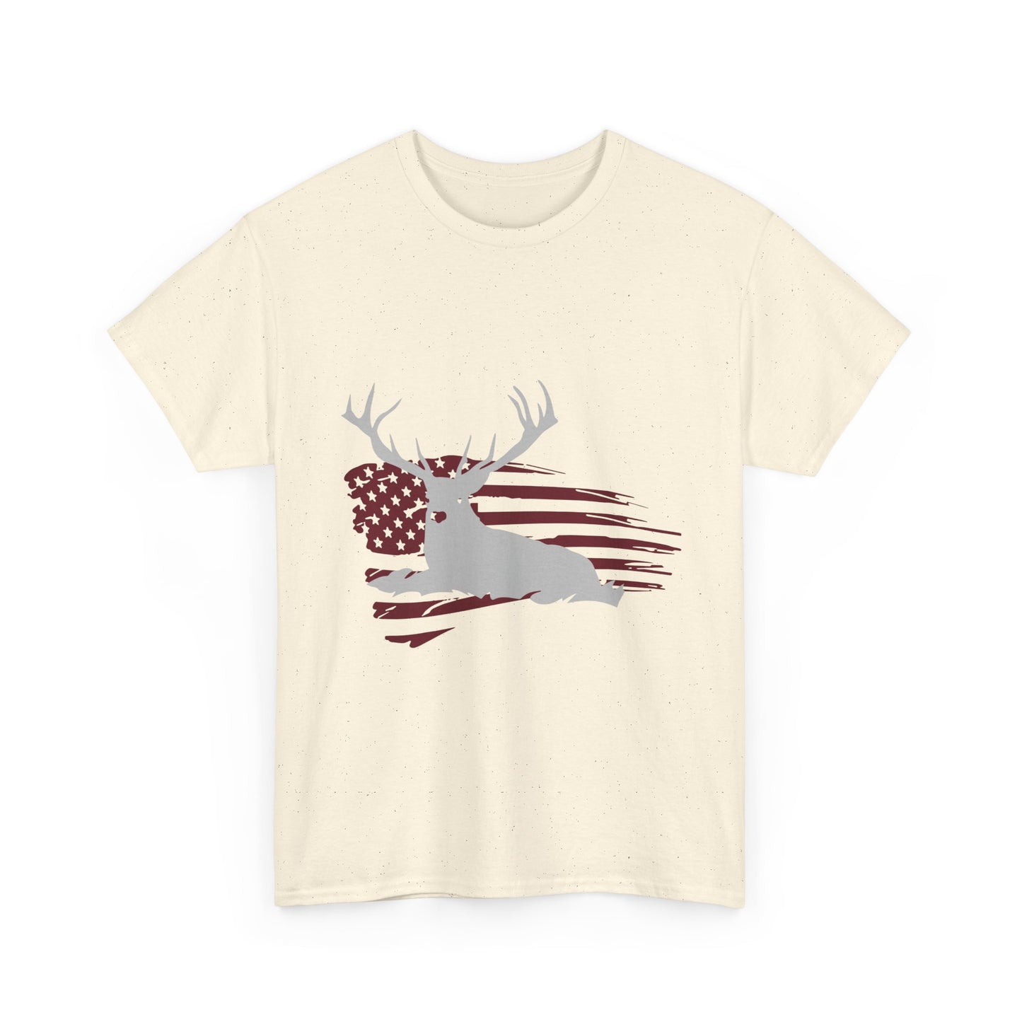Patriotic Deer Flag T‑Shirt – American Hunting Graphic Tee