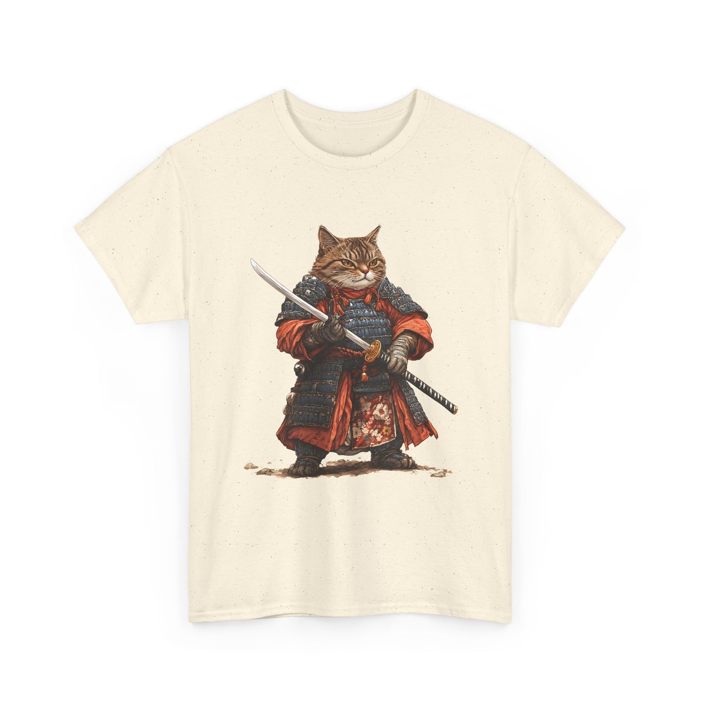 Samurai Cat T-Shirt – Warrior Tabby Graphic Tee