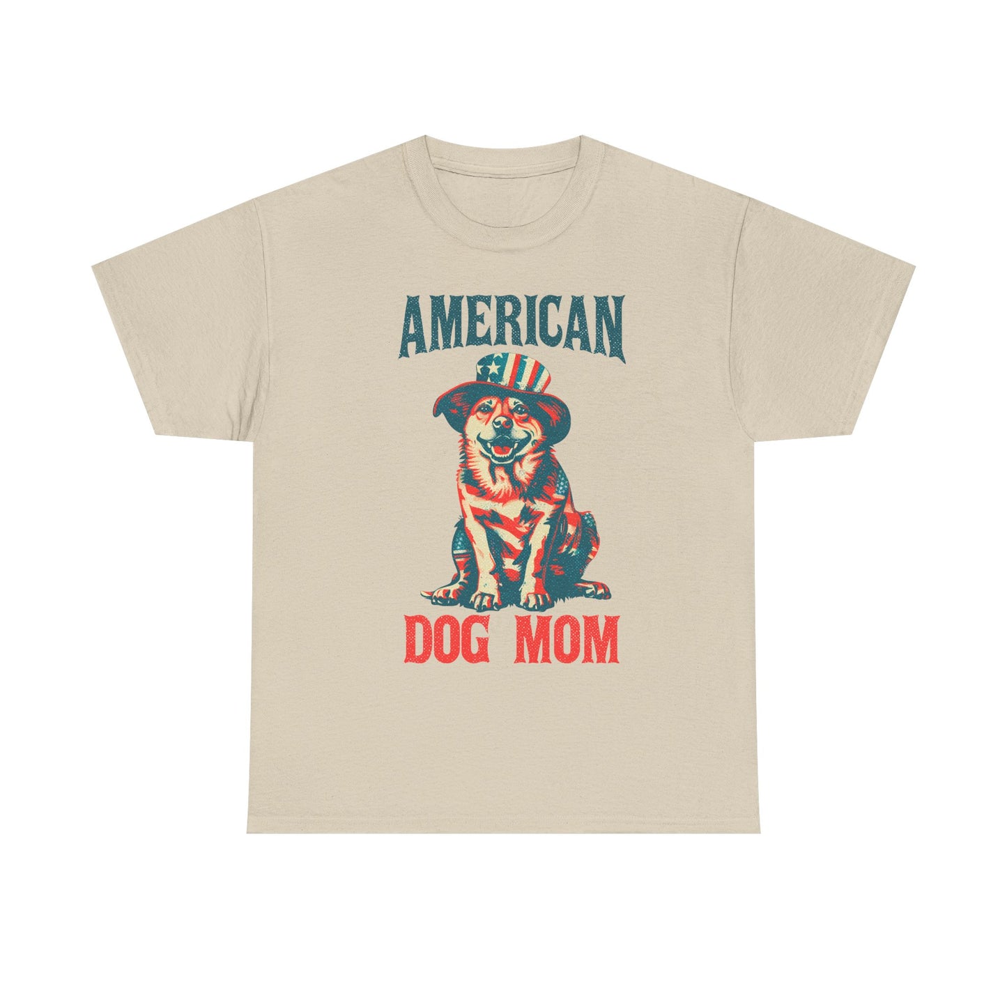 American Dog Mom T-Shirt — Patriotic Pup Tee for Dog Lovers