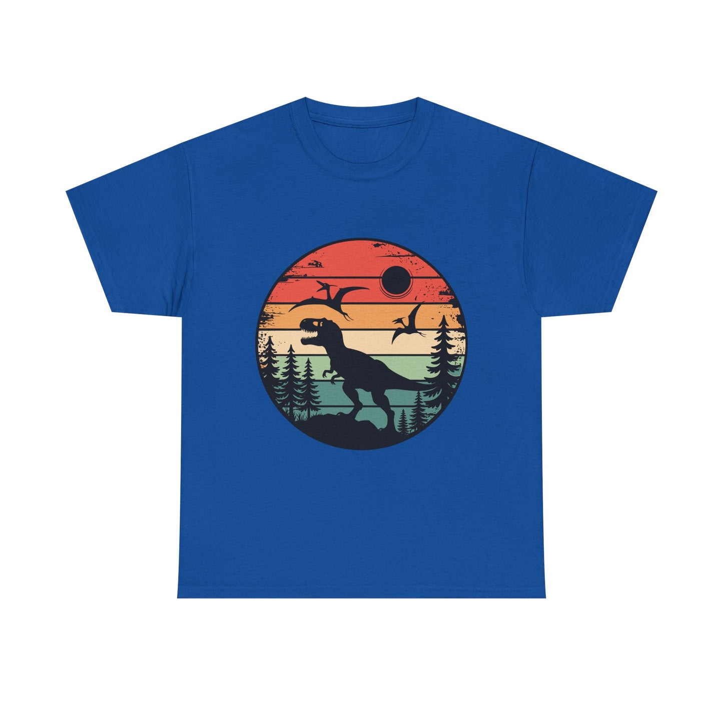 T-Rex Sunset Tee — Retro Dinosaur Graphic T-Shirt