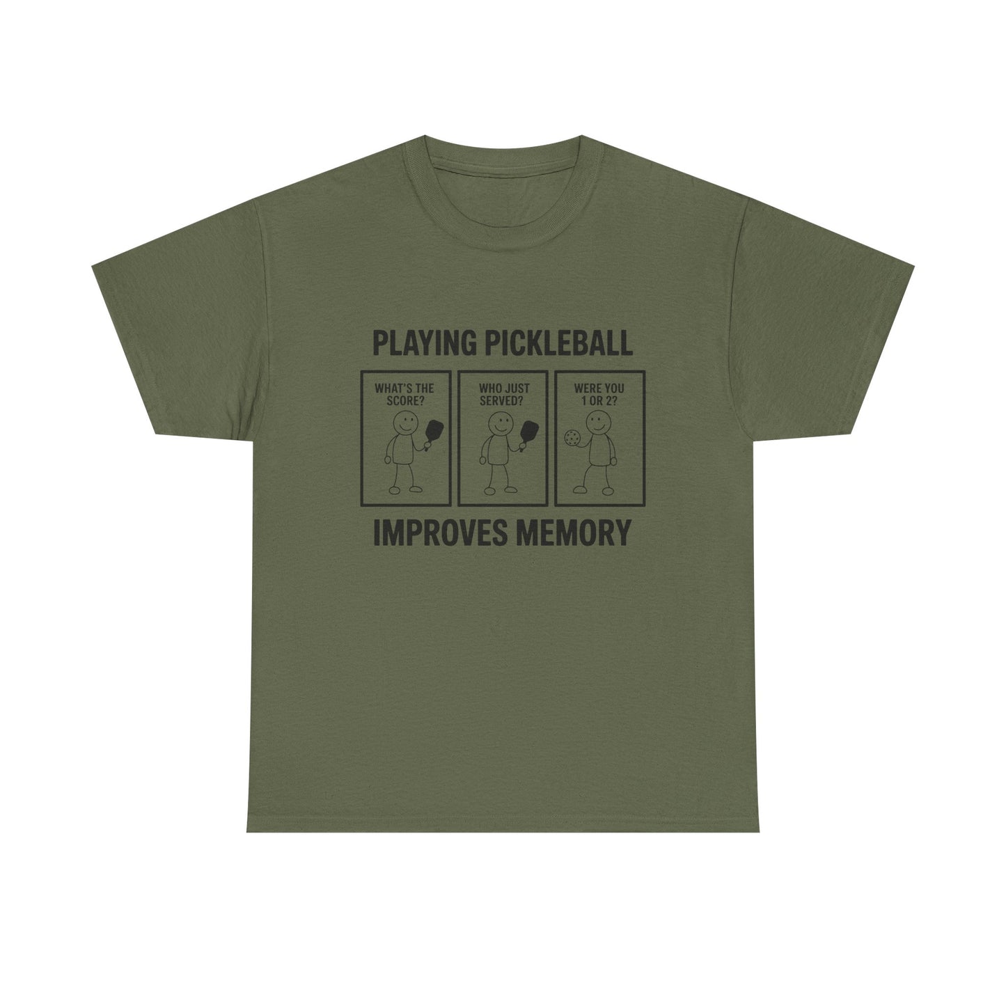 Pickleball Improves Memory Tee – Funny Pickleball Comic T-Shirt for Players