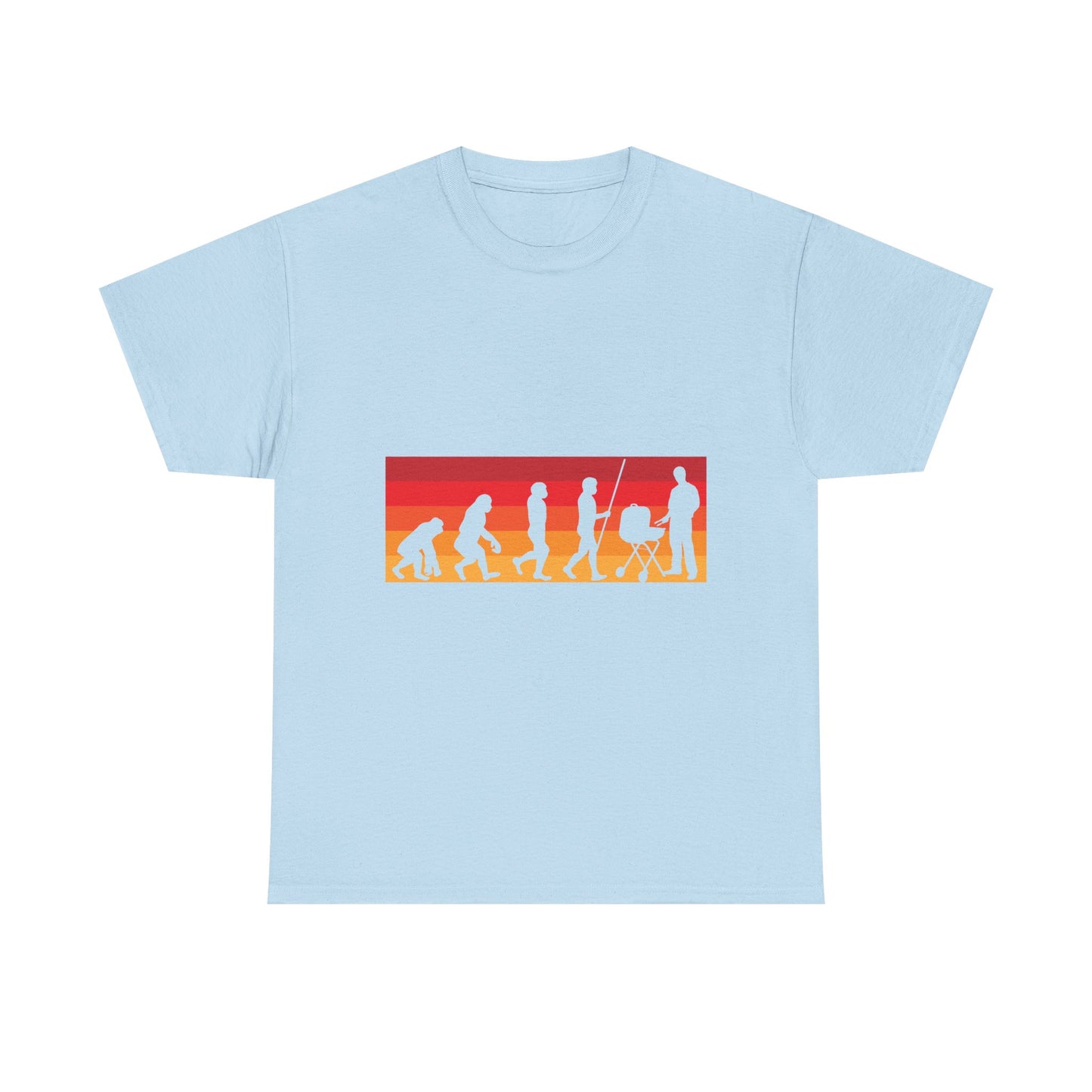 Evolution of Parenthood T-Shirt — Retro Sunset Dad to Parent Silhouette Tee