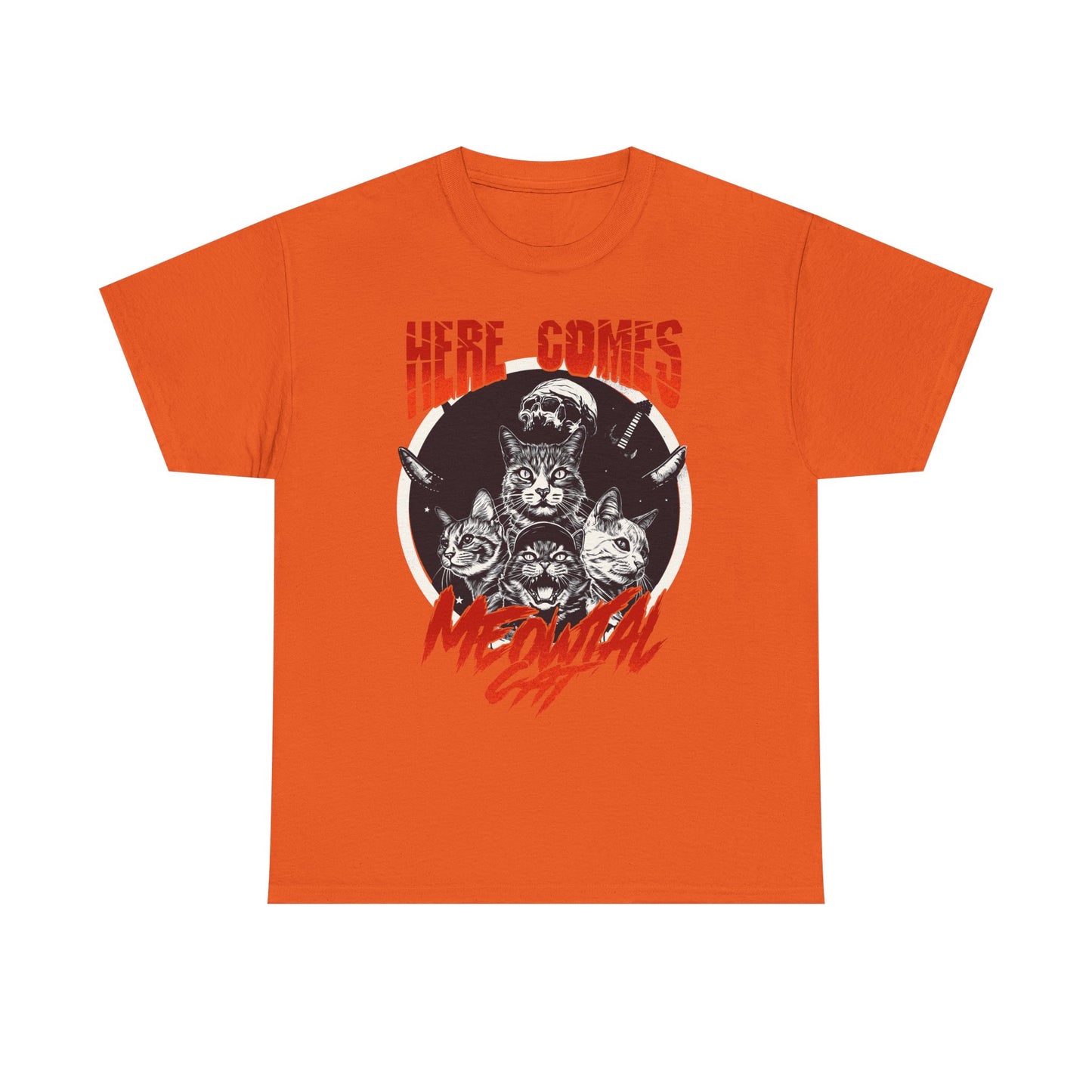 Here Comes Meowtal Cat Band T-Shirt