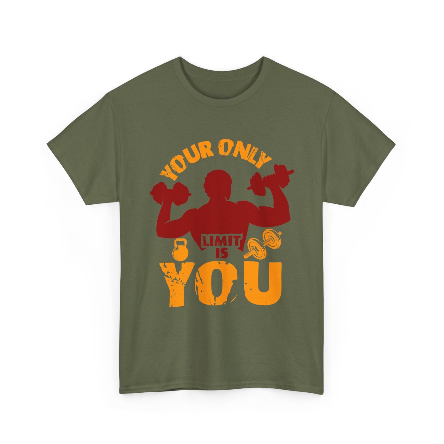 Motivational Fitness Tee — "Your Only Limit Is You" Workout T-Shirt