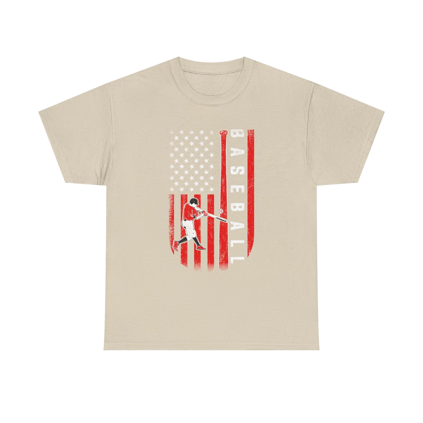 Baseball American Flag T-Shirt — Patriotic Batter Graphic Tee