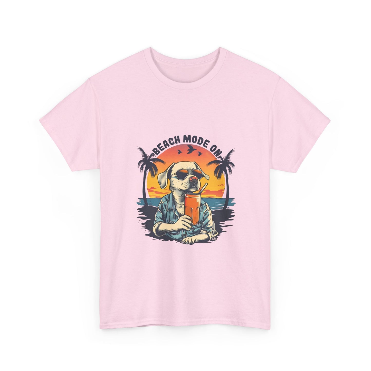 Beach Mode On T-Shirt — Retro Surf Dog Summer Tee
