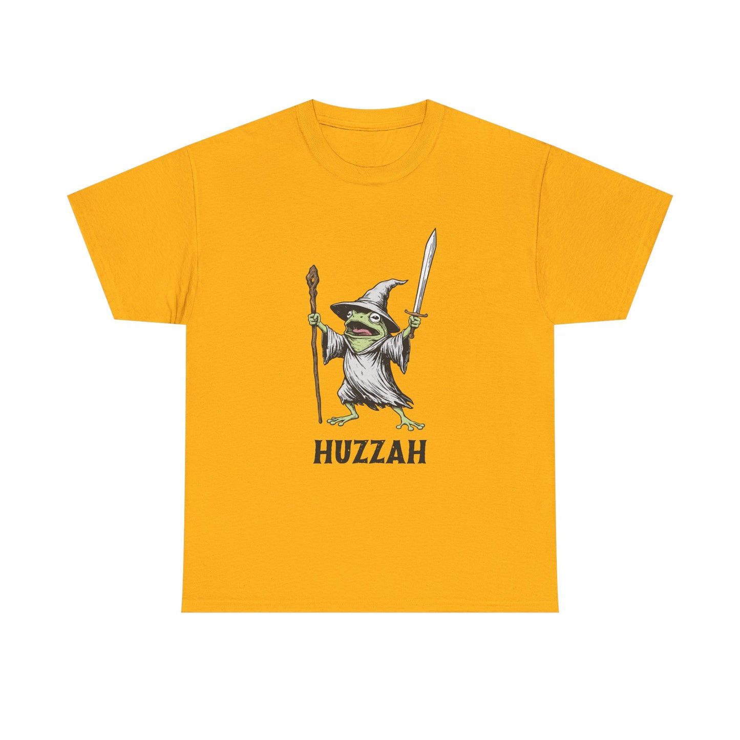 T-Shirt — Huzzah Frog Wizard Graphic Tee