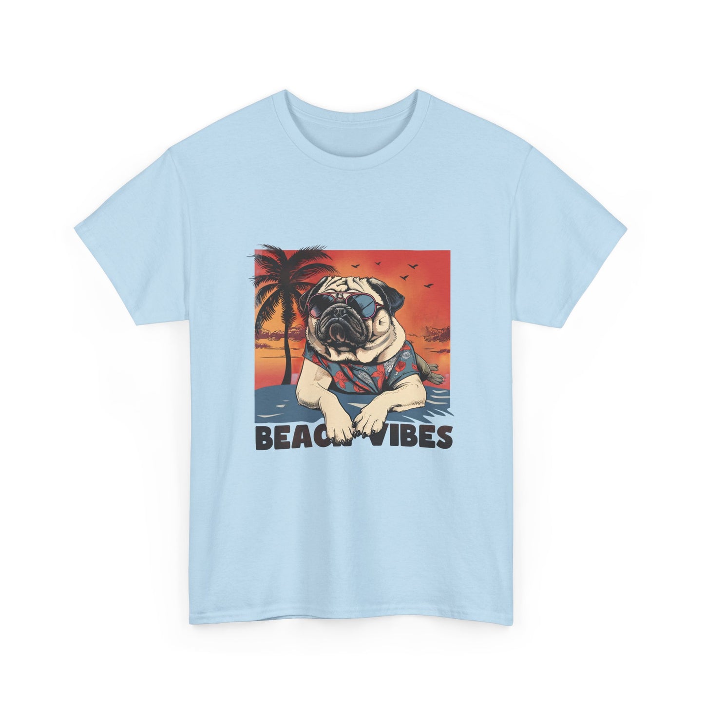 Beach Vibes Pug T‑Shirt
