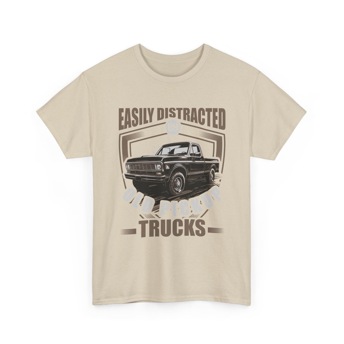 Old Pickup Trucks T-Shirt — "Easily Distracted By Old Pickup Trucks" Vintage Truck Tee