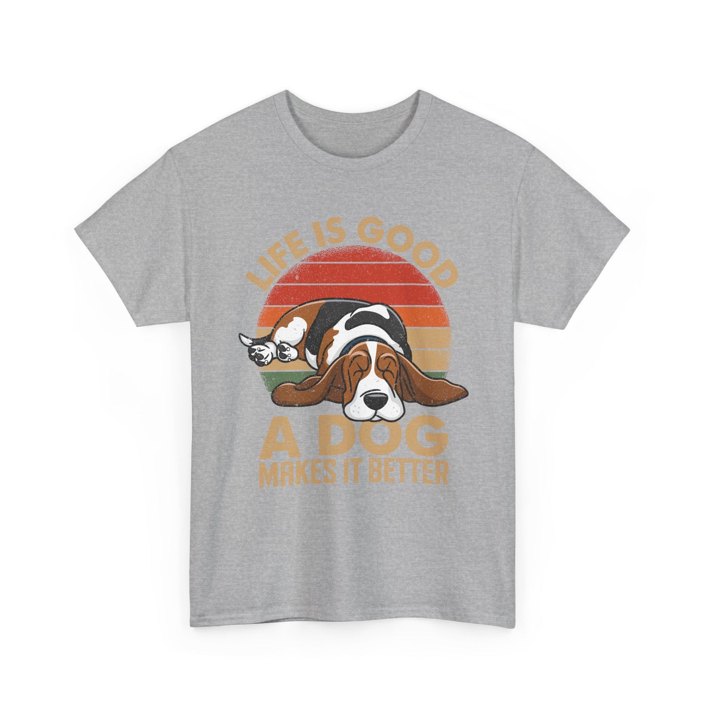 Life Is Good "A Dog Makes It Better" T-Shirt — Cute Retro Dog Lover Tee