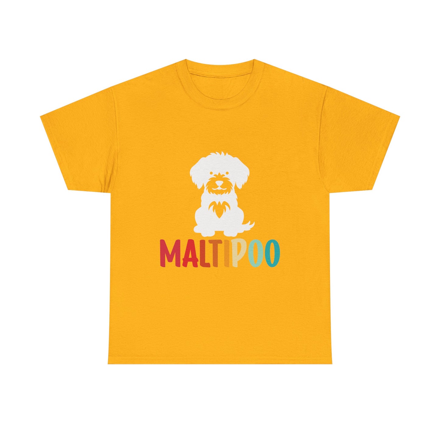 Maltipoo Graphic Tee — Retro Rainbow Dog Lover T‑Shirt