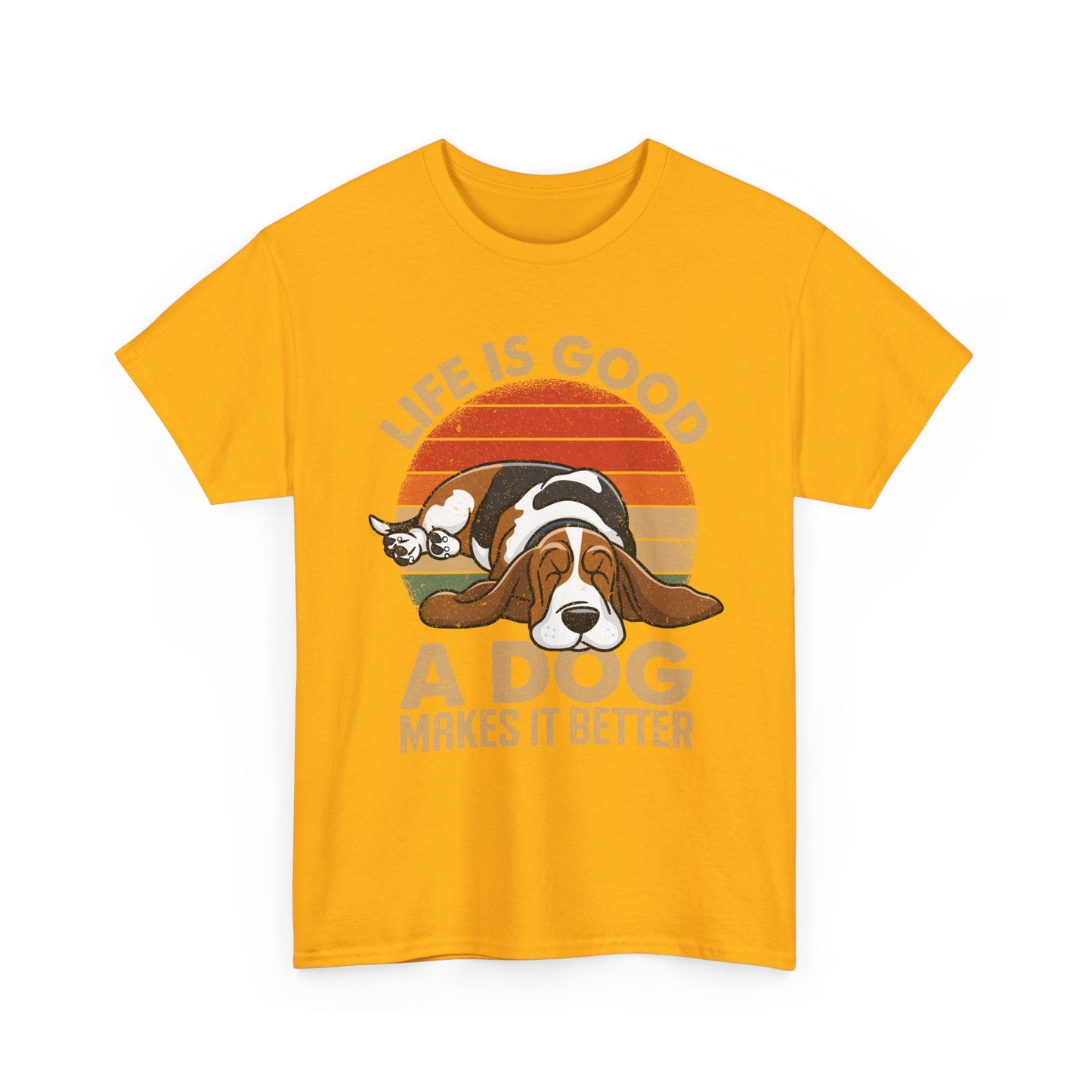 Life Is Good "A Dog Makes It Better" T-Shirt — Cute Retro Dog Lover Tee