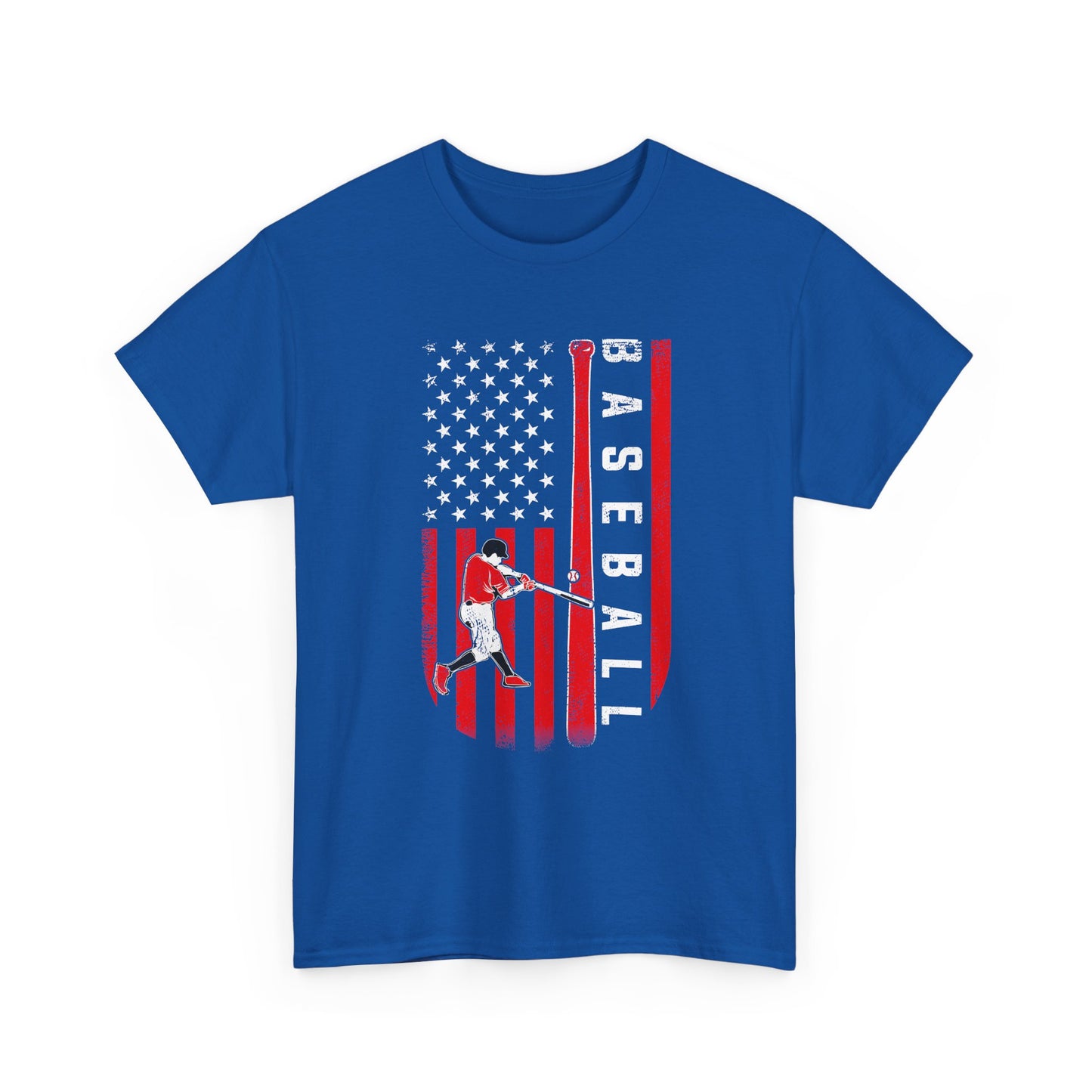 Baseball American Flag T-Shirt — Patriotic Batter Graphic Tee