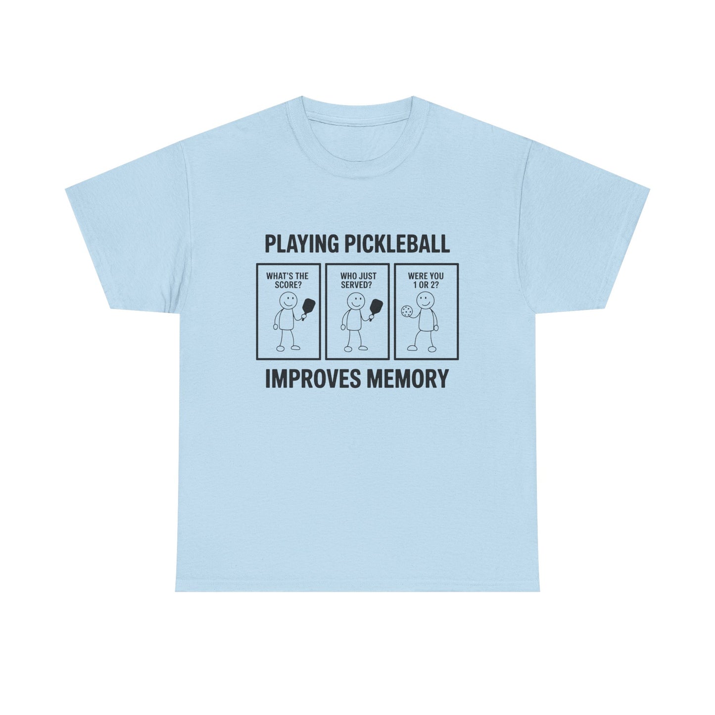 Pickleball Improves Memory Tee – Funny Pickleball Comic T-Shirt for Players