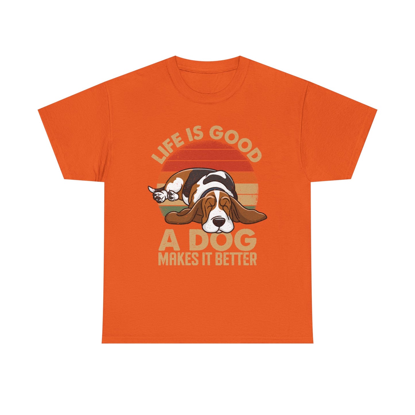 Life Is Good "A Dog Makes It Better" T-Shirt — Cute Retro Dog Lover Tee