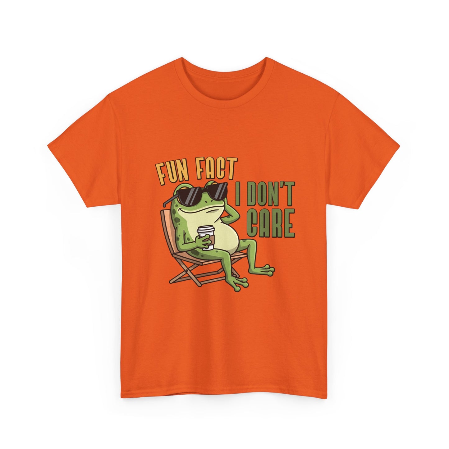 T-Shirt — 'Fun Fact I Don't Care' Relaxed Frog Graphic Tee