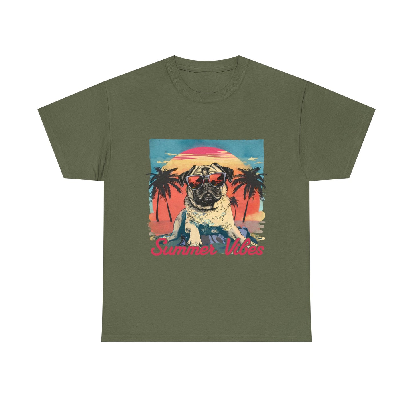 Summer Vibes Pug T-Shirt