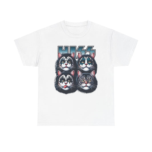 KISS-Style Rock Cat Band T-Shirt