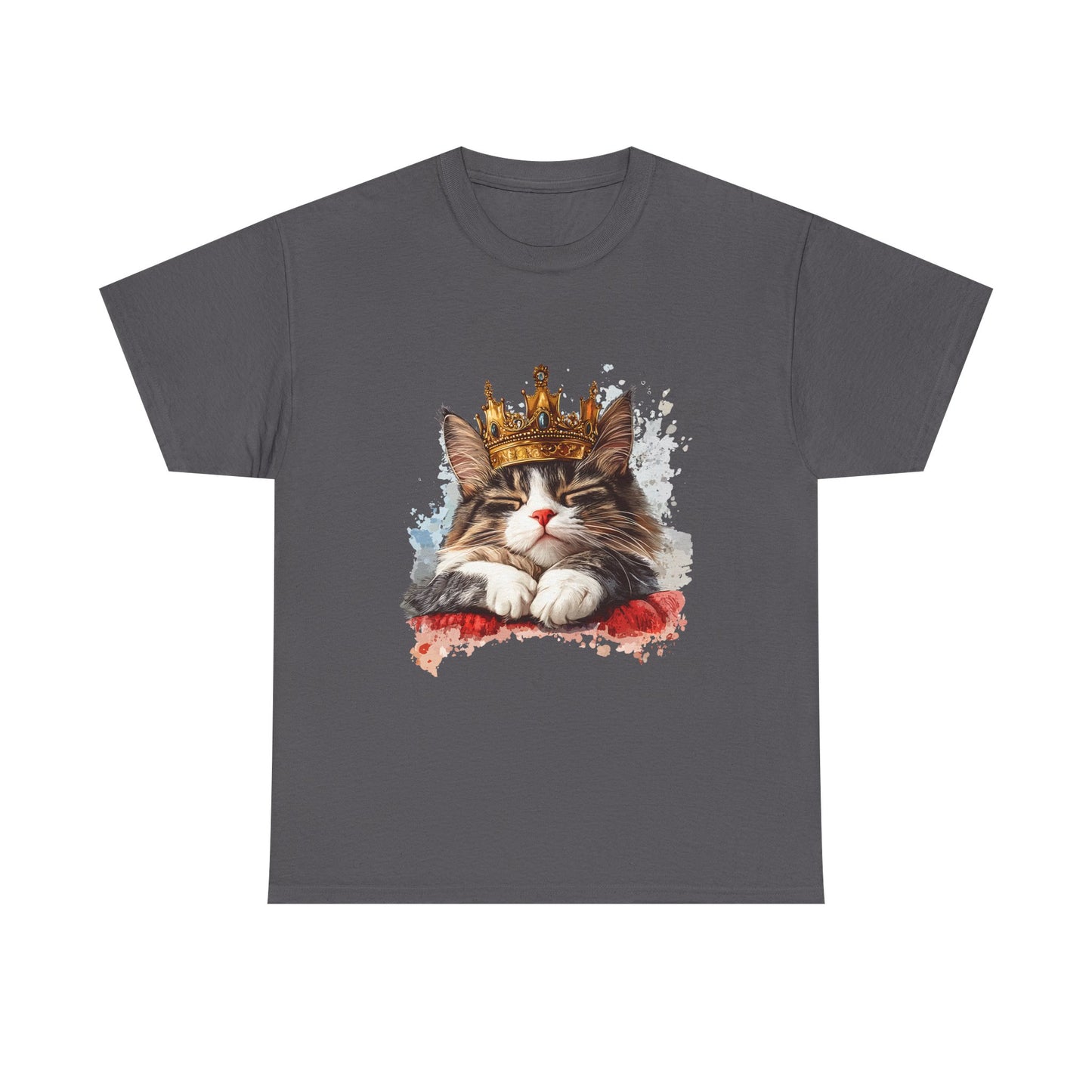 Cat King T-Shirt — Regal Crowned Cat Graphic Tee