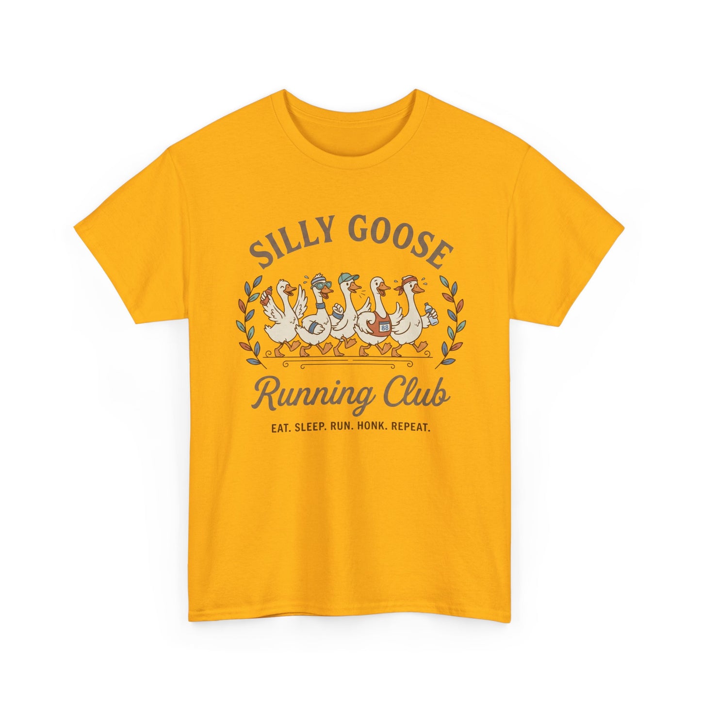 Silly Goose Running Club T‑Shirt — Funny Runner Tee (Eat. Sleep. Run. Honk. Repeat.)
