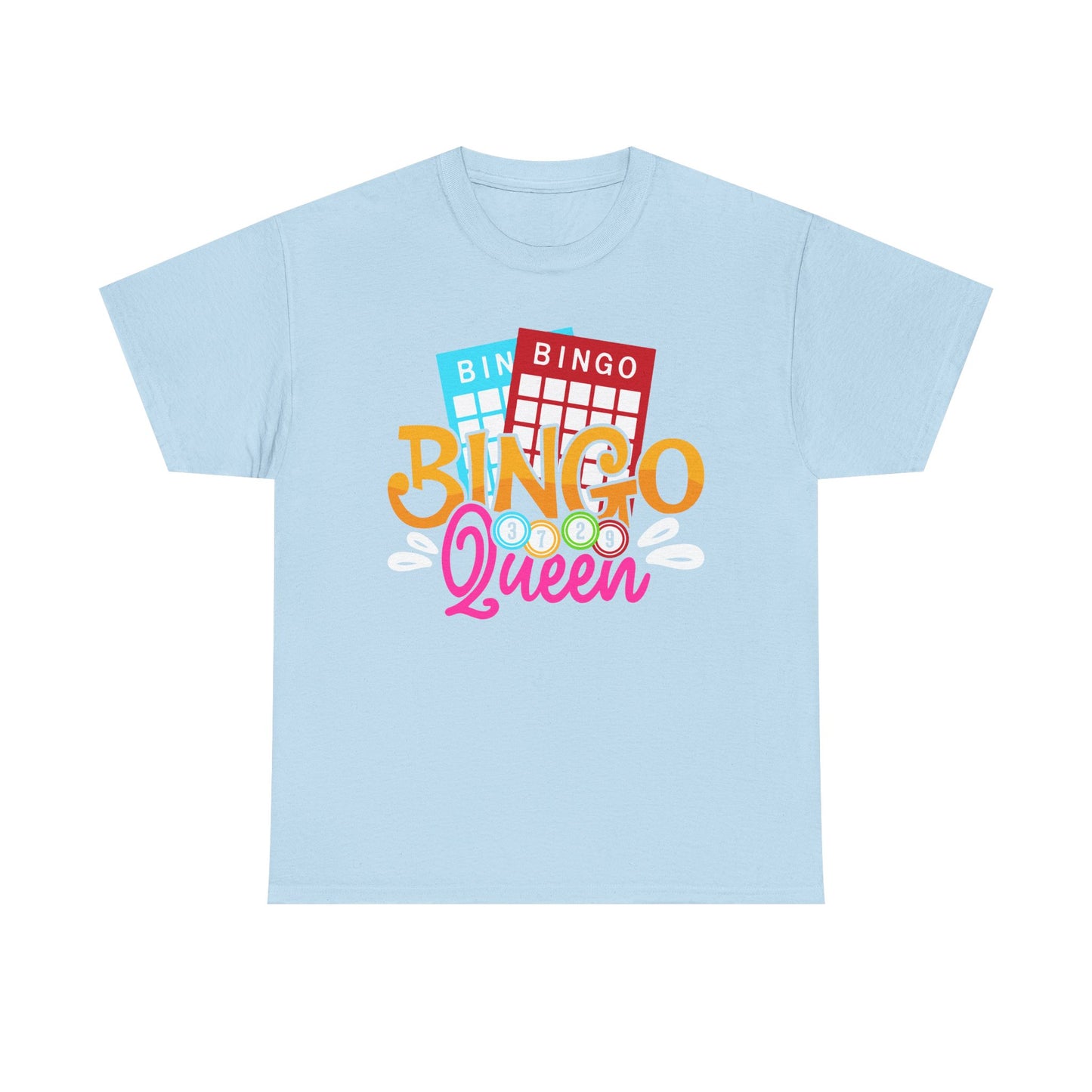 Bingo Queen T-Shirt – Colorful Bingo Cards Graphic Tee for Players & Seniors