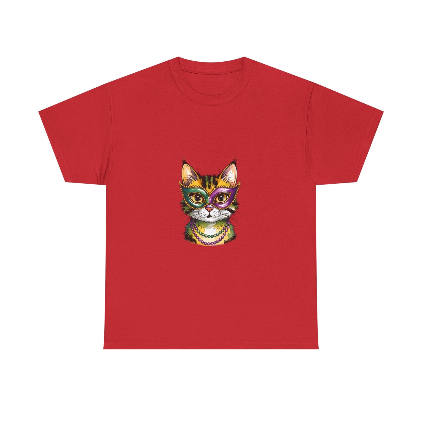 Cat Face Graphic Tee — Colorful Whimsical Kitty T-Shirt