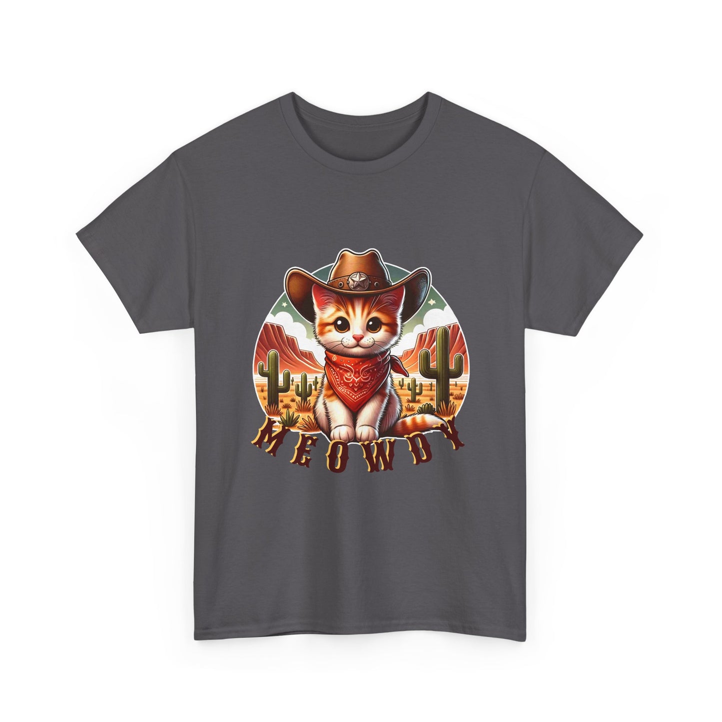 Cat Cowboy Tee — "Meowdy" Western Kitten Graphic T-Shirt