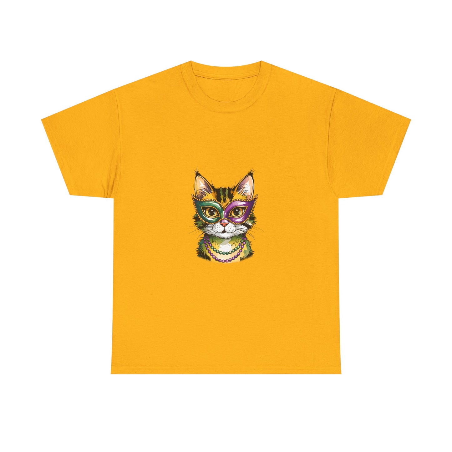 Cat Face Graphic Tee — Colorful Whimsical Kitty T-Shirt