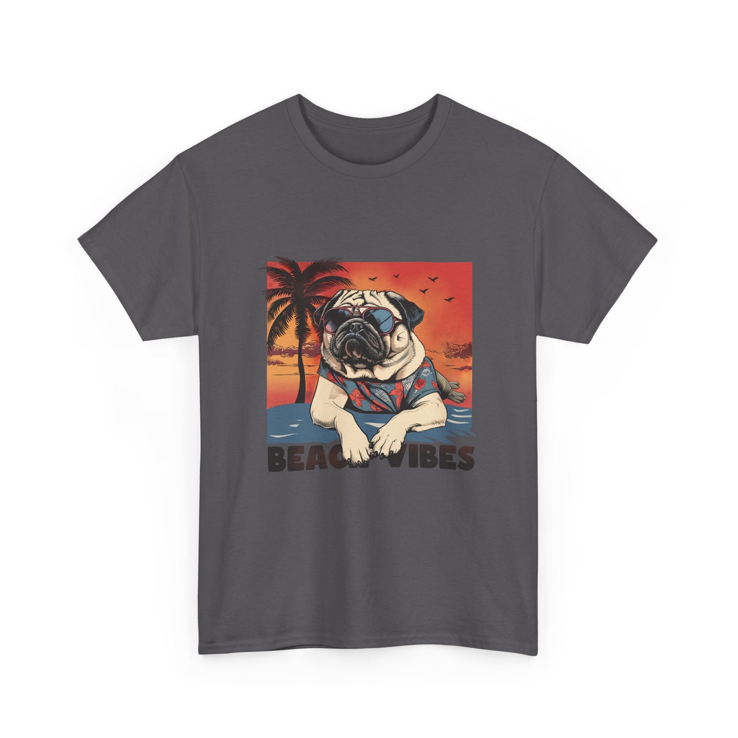 Beach Vibes Pug T‑Shirt