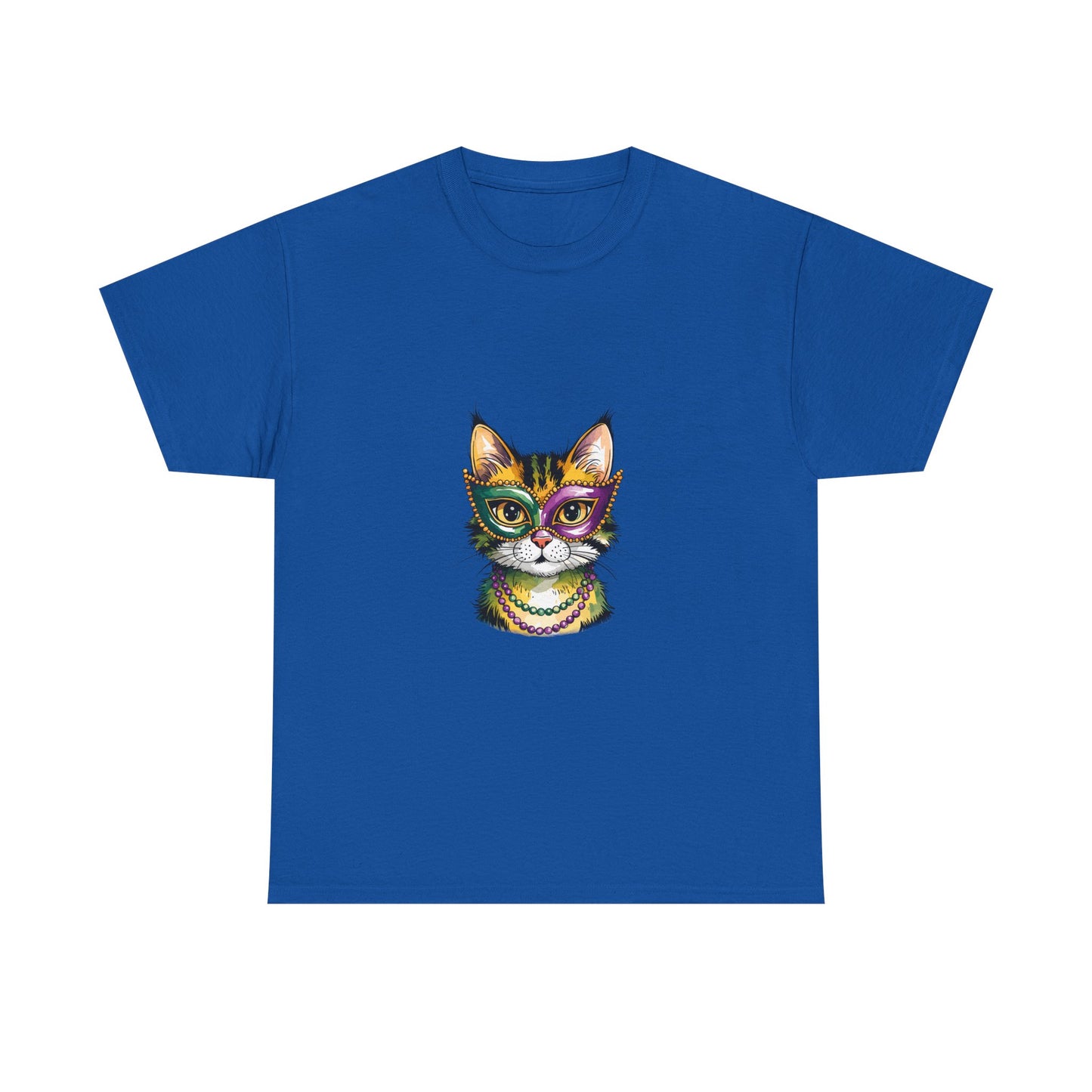 Cat Face Graphic Tee — Colorful Whimsical Kitty T-Shirt
