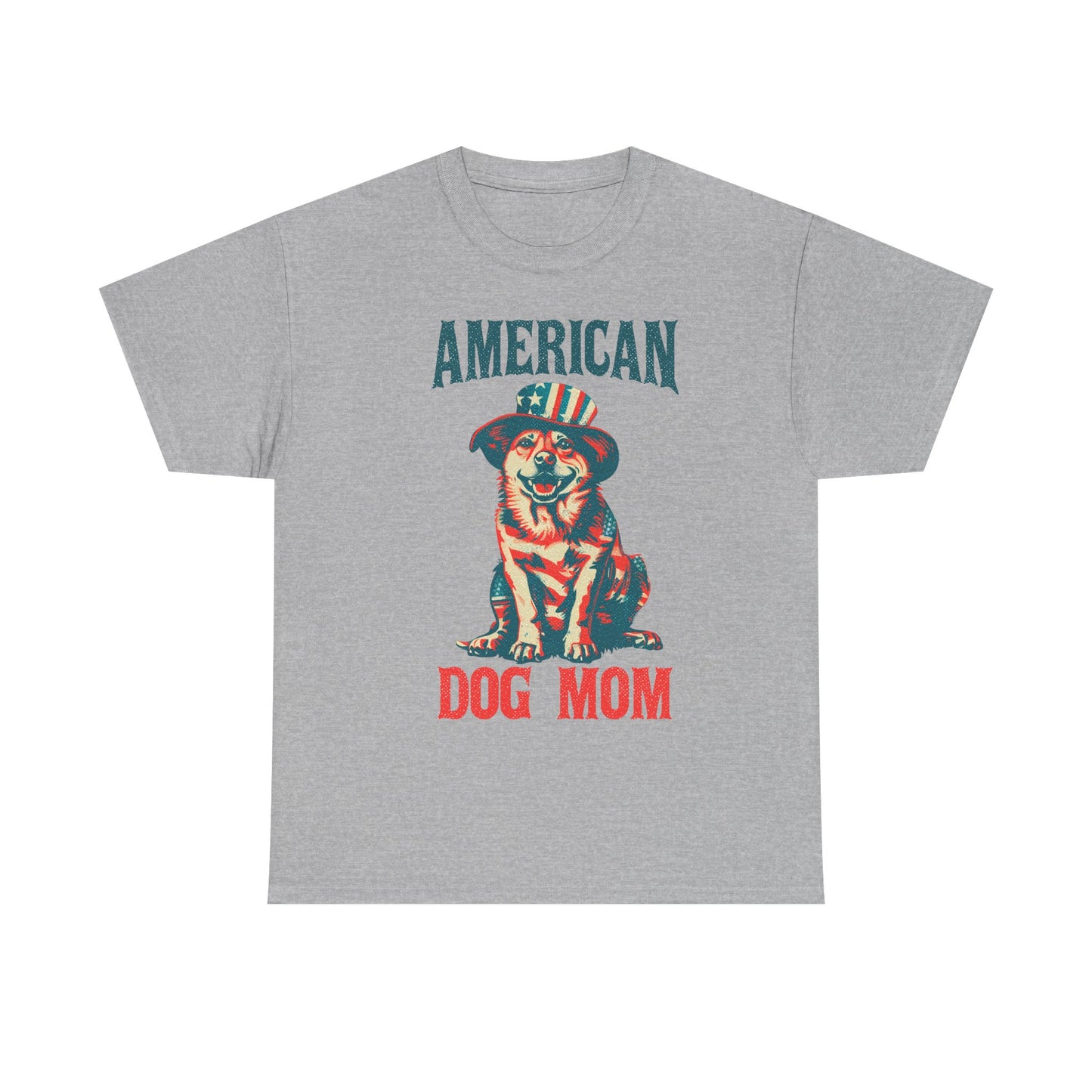 American Dog Mom T-Shirt — Patriotic Pup Tee for Dog Lovers