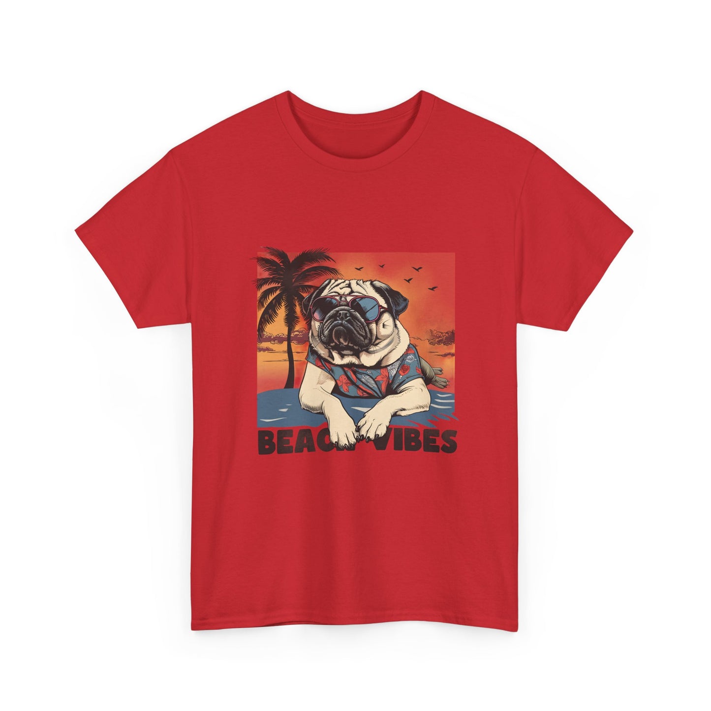 Beach Vibes Pug T‑Shirt