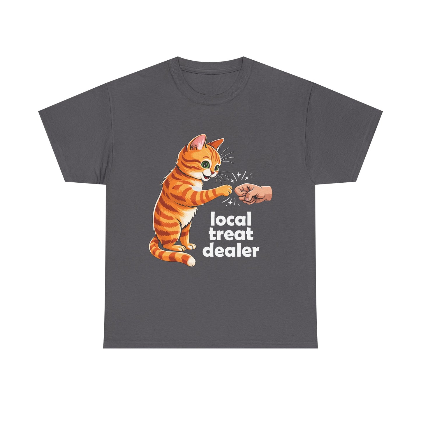 Cat T-Shirt — "Local Treat Dealer" Cute Ginger Kitty Fist Bump Tee
