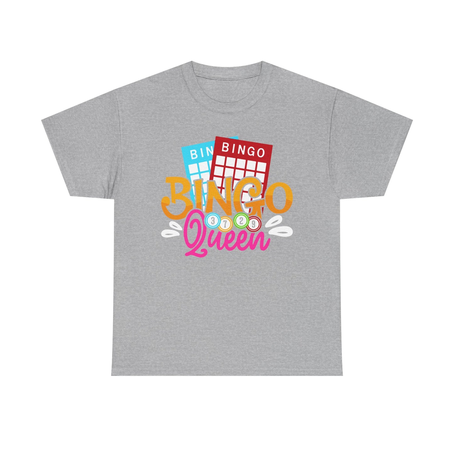 Bingo Queen T-Shirt – Colorful Bingo Cards Graphic Tee for Players & Seniors