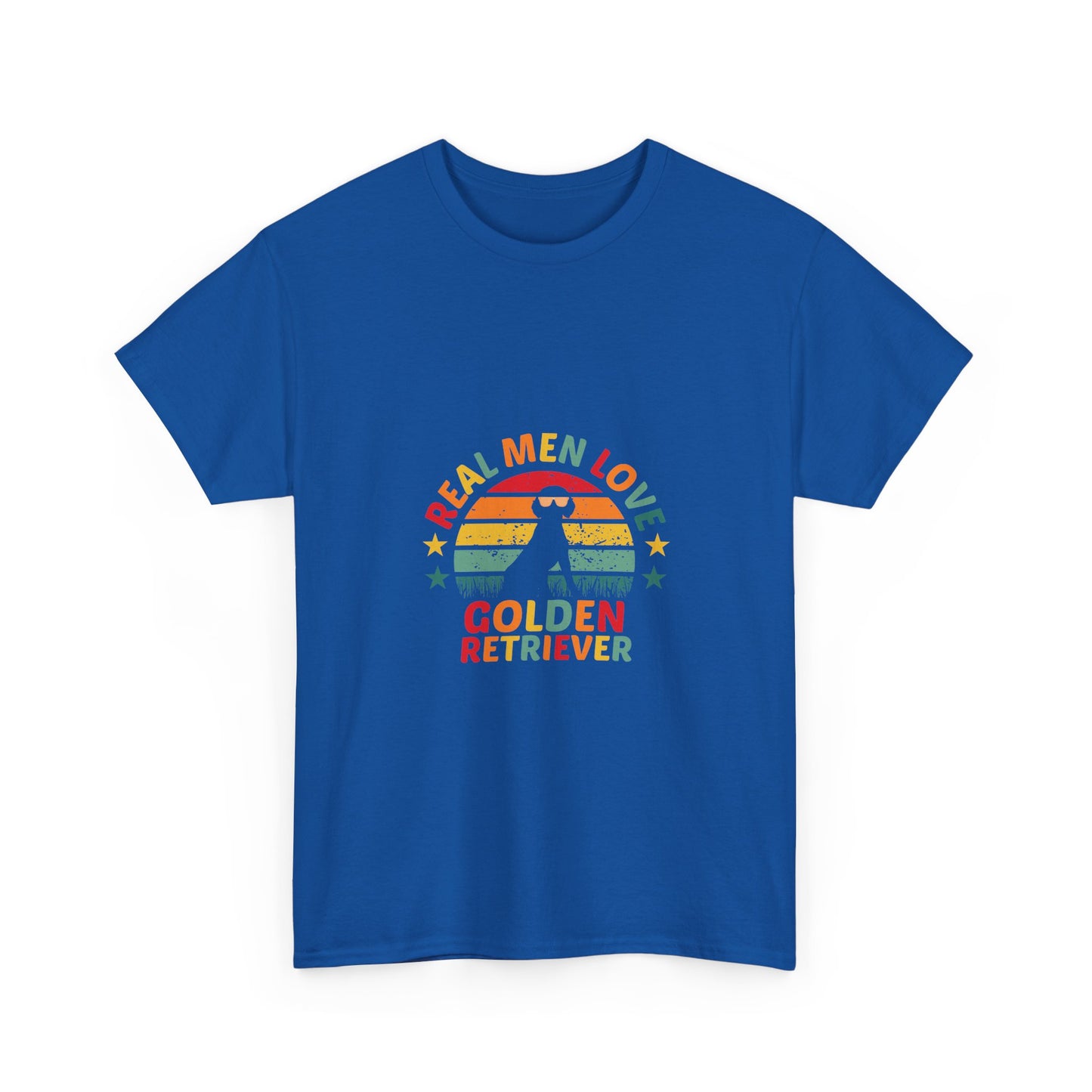 T-Shirt — "Real Men Love Golden Retriever" Retro Dog Tee