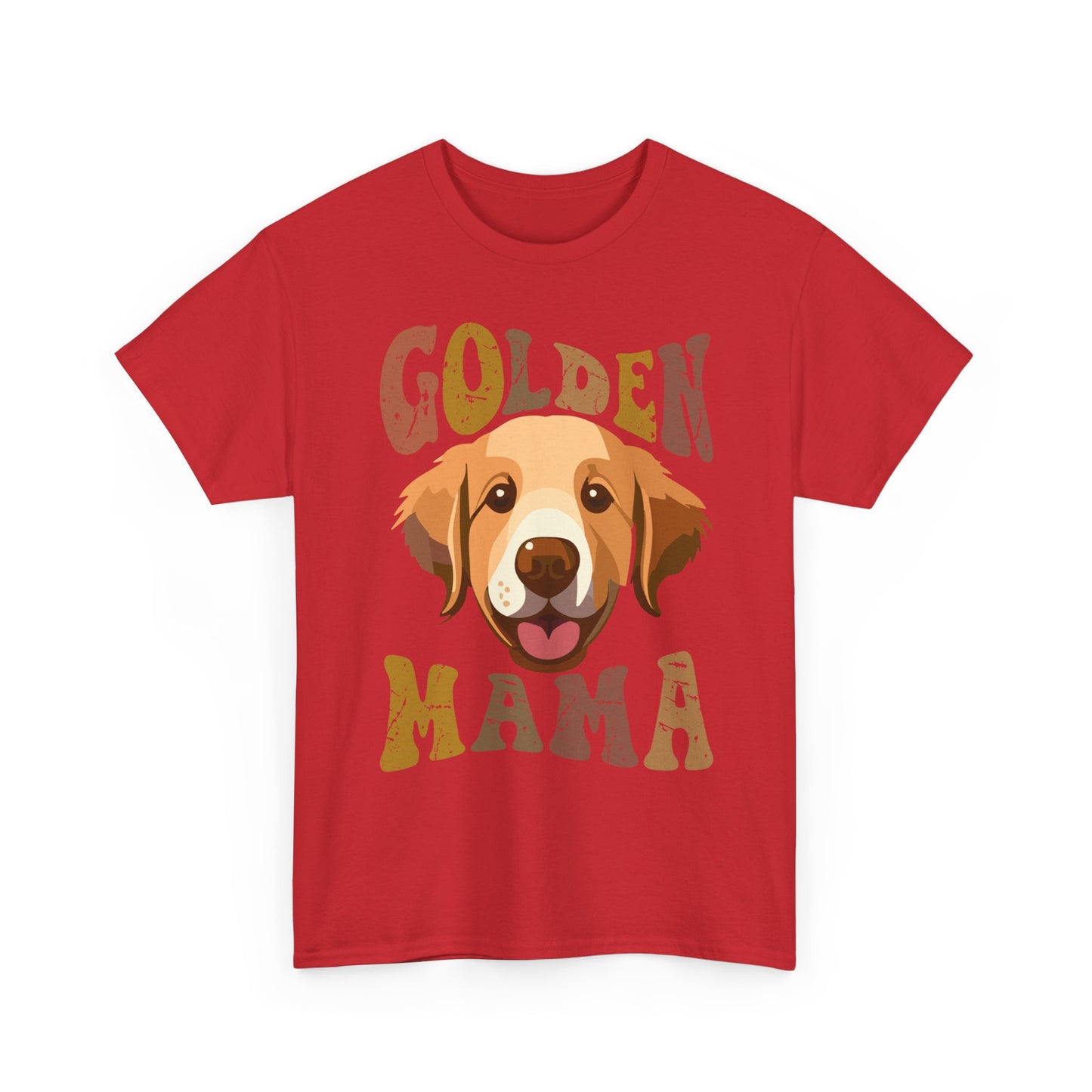Golden Mama T‑Shirt — Cute Golden Retriever Mom Tee
