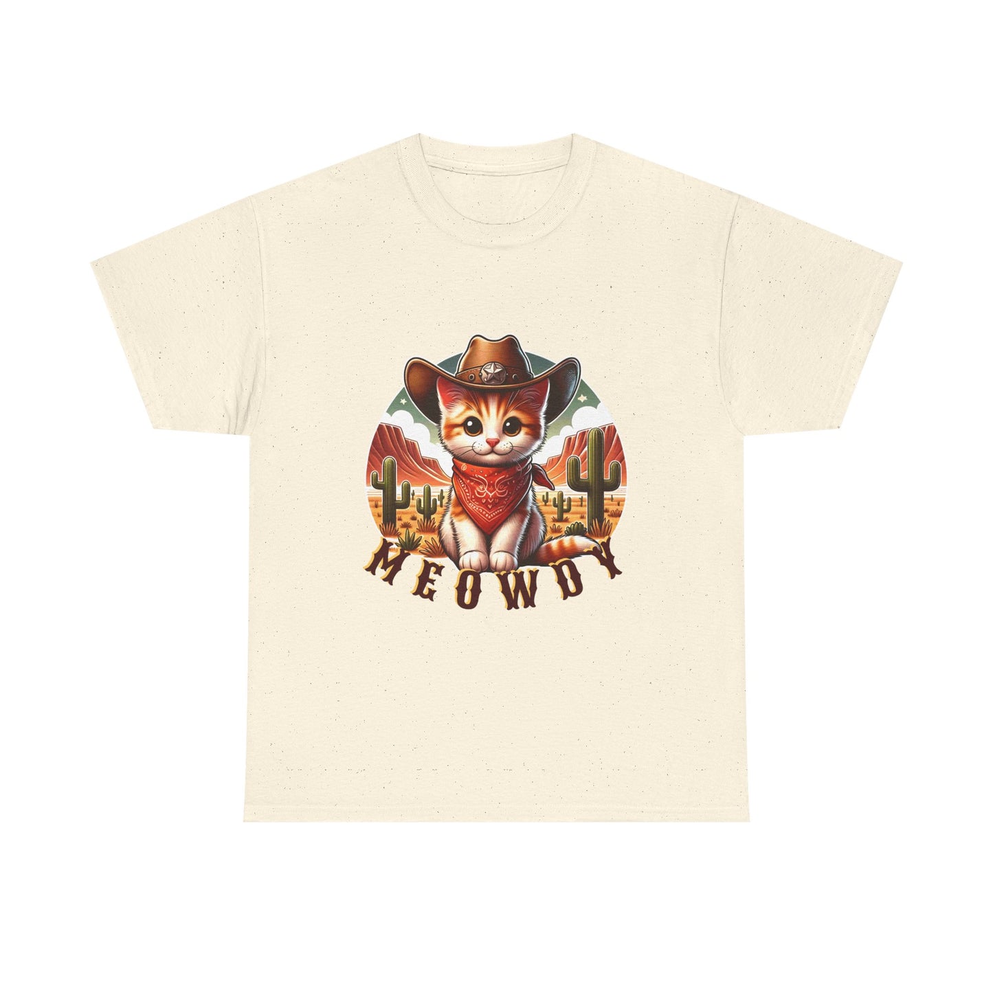 Cat Cowboy Tee — "Meowdy" Western Kitten Graphic T-Shirt