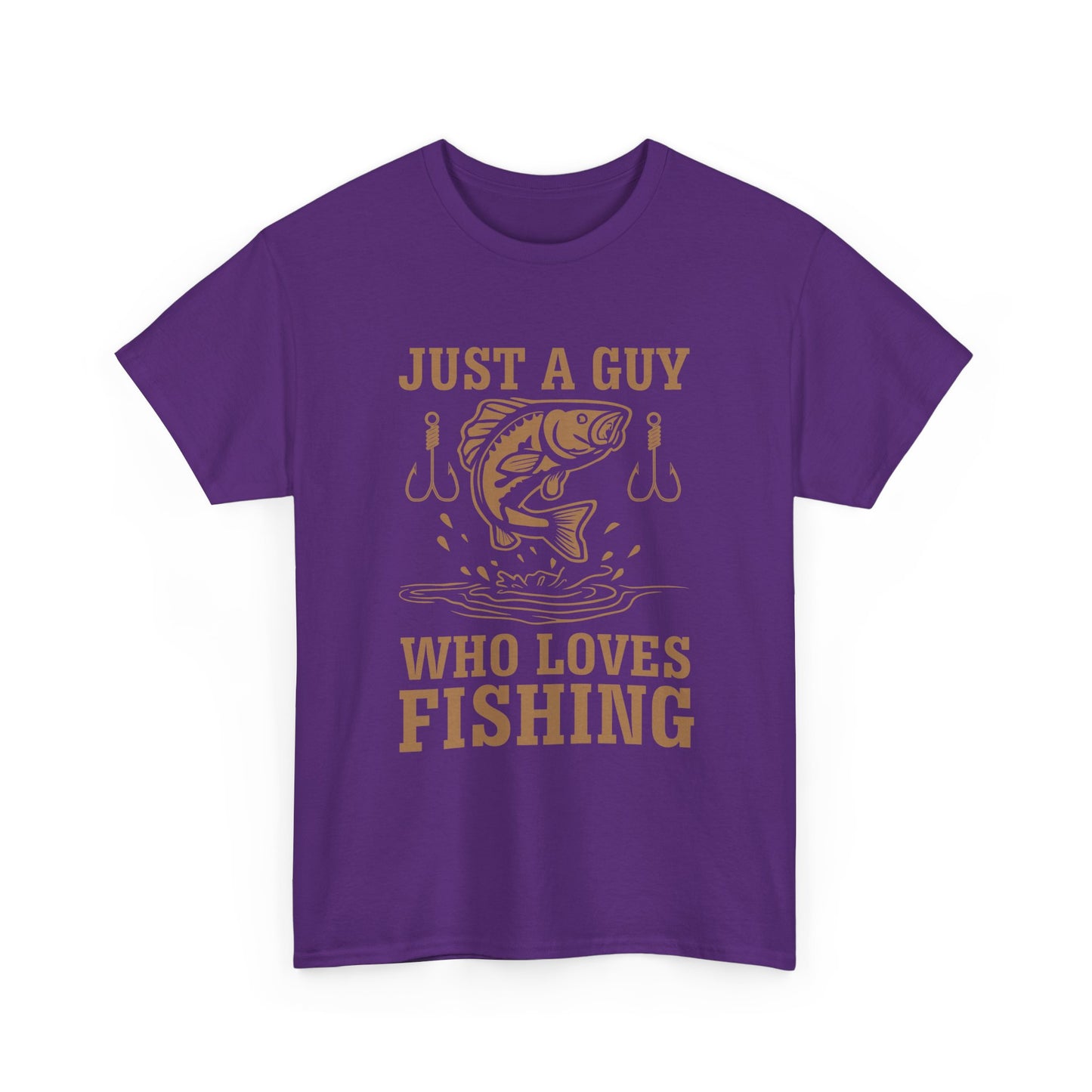 Fishing T-Shirt — "Just a Guy Who Loves Fishing" Graphic Tee