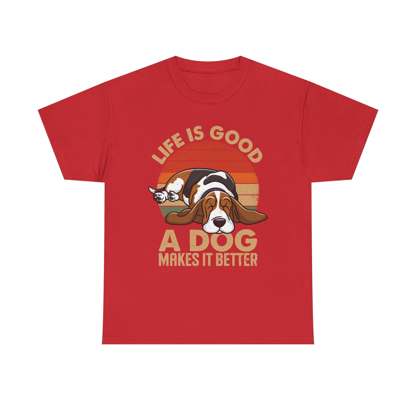 Life Is Good "A Dog Makes It Better" T-Shirt — Cute Retro Dog Lover Tee