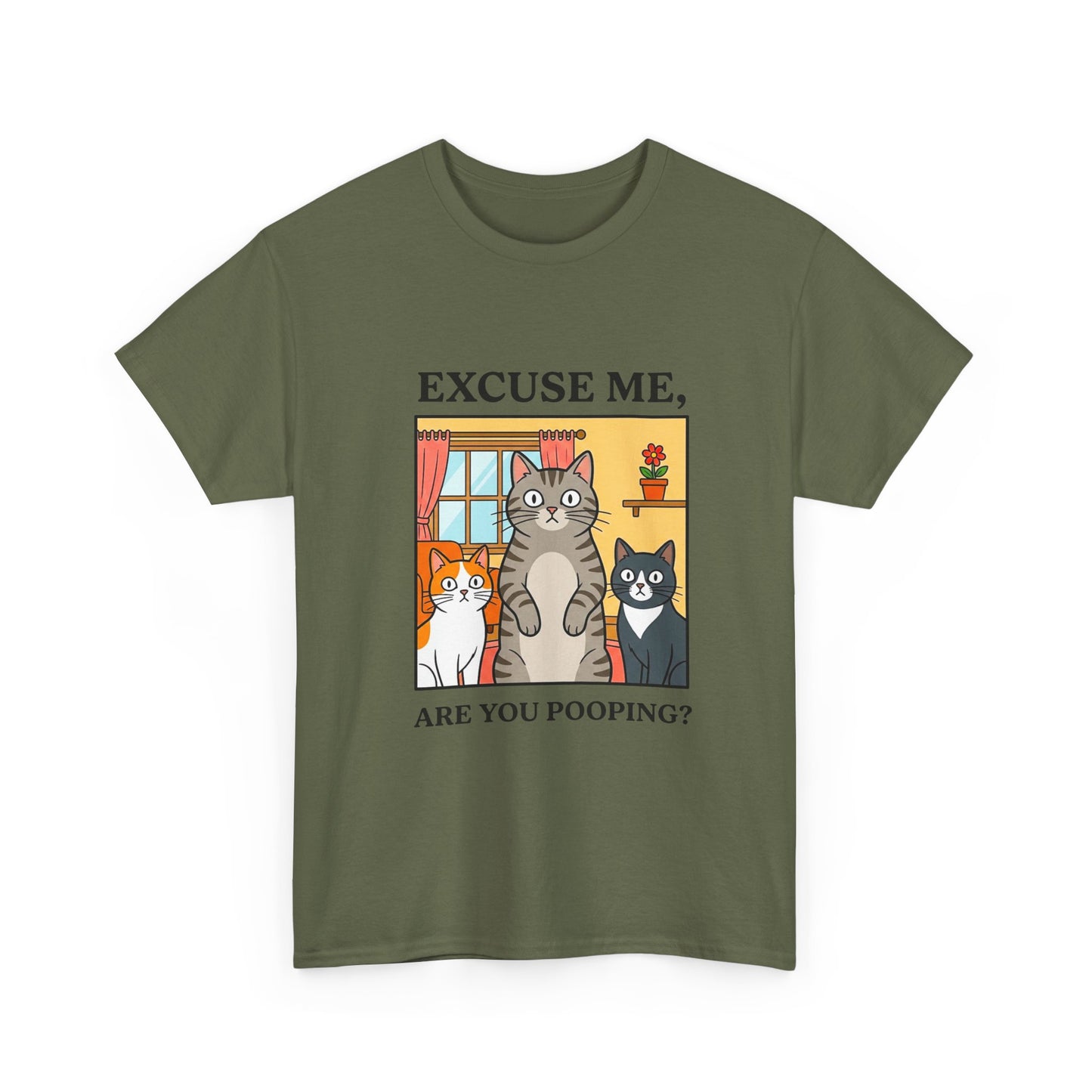 Excuse Me Are You Pooping Funny Cat T-shirt