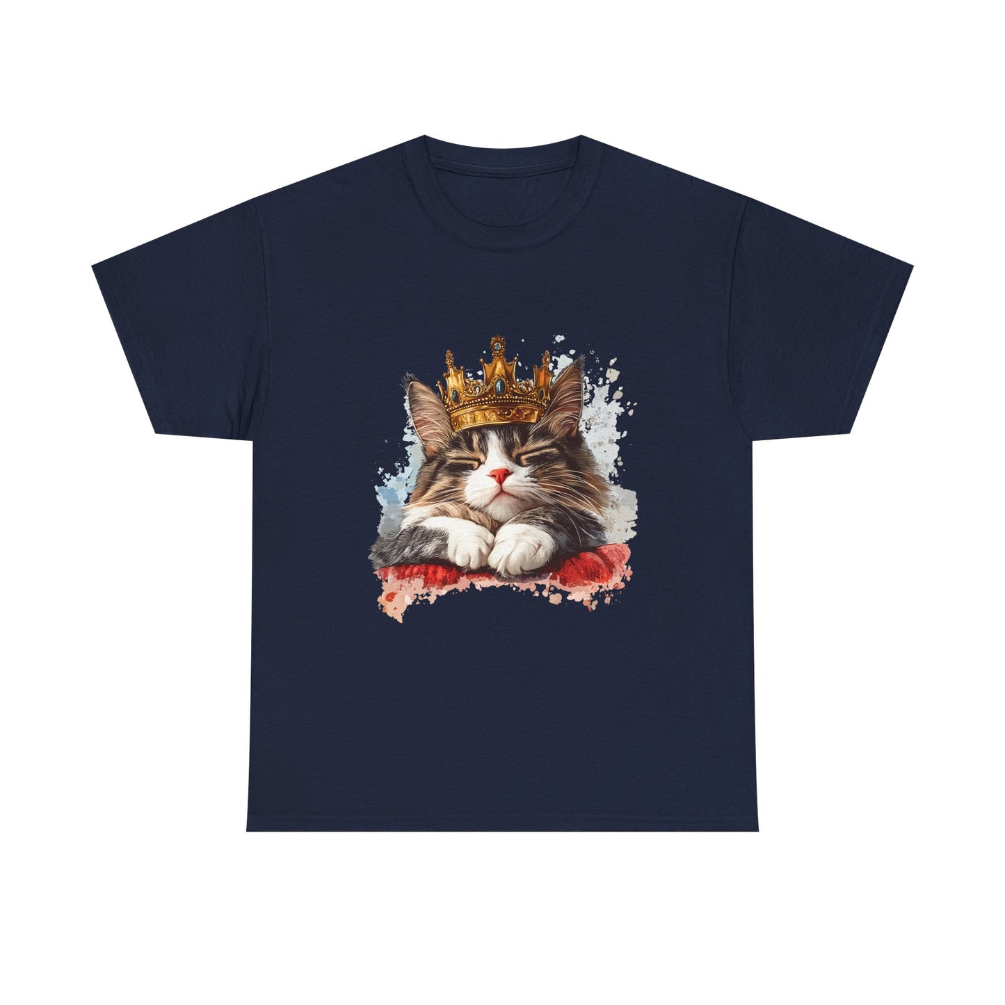 Cat King T-Shirt — Regal Crowned Cat Graphic Tee